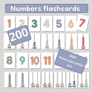 Montessori Bead Cards from 1 to 100, Preschool math activities,  Homeschool counting worksheets, printable Montessori materials preschool