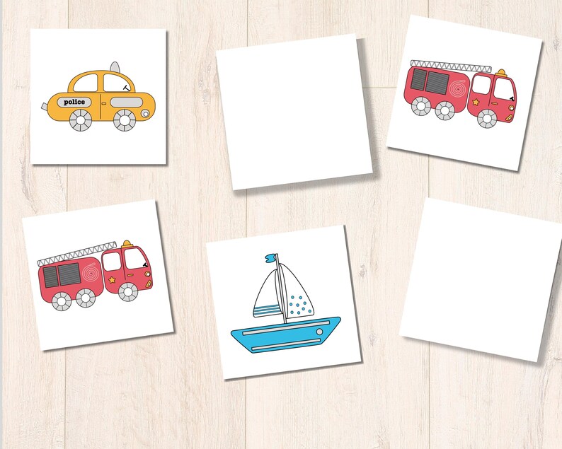 Printable Transportation Memory Game for Kids, Transportation ...