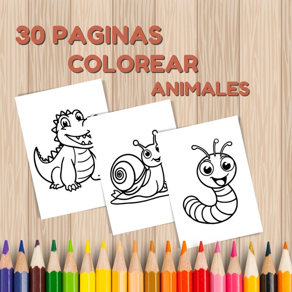 30 paginas de colorear, dibujos para pintar niños de preescolar, hojas de actividades para niños imprimibles, DESCARGA DIGITAL