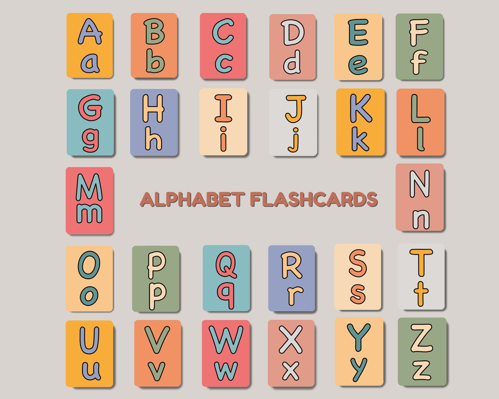 Alphabet Cards Printable for Preschool, Number Cards Printable for ...