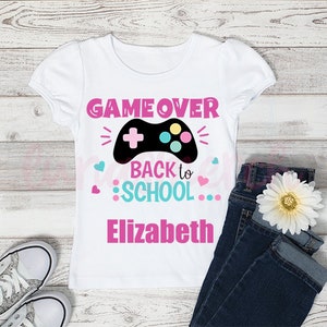 Personalized back to school shirt, First day of school shirt, custom school shirt, school shirt for girls , kindergarten shirt, girls  shirt