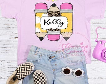 Personalized back to school shirt, First day of school shirt, custom school shirt, school shirt for girls , kindergarten shirt, girls  shirt