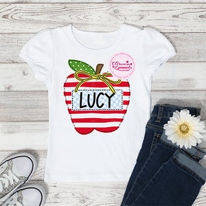Personalized back to school shirt, First day of school shirt, custom school shirt, school shirt for girls , kindergarten shirt, girls  shirt