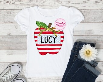 Personalized back to school shirt, First day of school shirt, custom school shirt, school shirt for girls , kindergarten shirt, girls  shirt