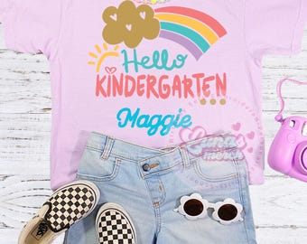 Personalized back to school shirt, First day of school shirt, custom school shirt, school shirt for girls , kindergarten shirt, girls  shirt