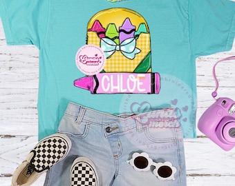 Personalized back to school shirt, First day of school shirt, custom school shirt, school shirt for girls , kindergarten shirt, girls  shirt
