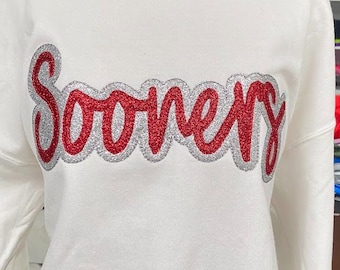 School Mascot Glitter Sweatshirt,Personalized,Glitter Team Name,Bulldogs Sweatshirt,High SchoolTeam Hoodie,Bulldogs Hoodie,Spirit Crewneck