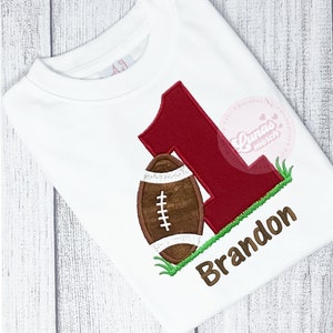 boys 1st birthday party shirt, sports birthday shirt, tooler sport birthday t-shirt, custom birthday boys shirt, embroidered football boys