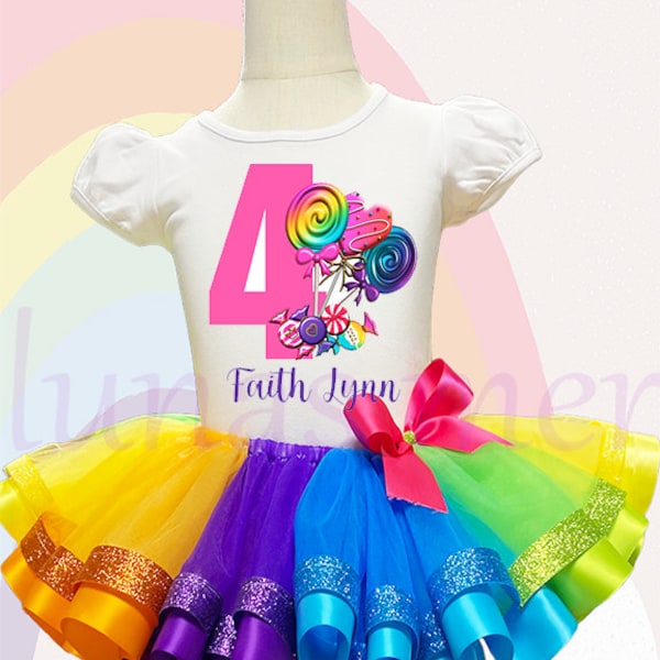 candy land, sweet birthday, candy land tutu out fit, Candy Land Birthday outfit, Candy Birthday Shirt, Sweet Birthday, candy, any number