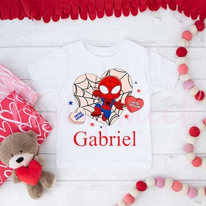 Boy Valentine Shirt,Spiderman Shirt,Marvel,Superhero Shirt,Valentine Shirt,Valentines Day,Kids Valentines,Valentines Gift,Toddler Valentines