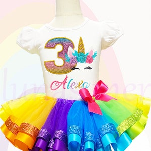 Eenhoorn verjaardagsoutfit, eenhoorn tutu, eenhoorn shirt, eenhoorn verjaardag tutu set, eenhoorn verjaardag tutu outfit eenhoorn verjaardag, eerst.