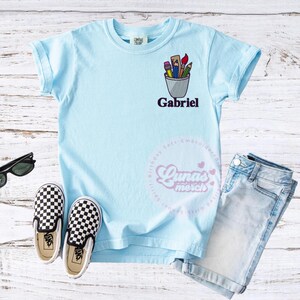 男の子用パーソナライズ新学期シャツ - 入学式Tシャツ、幼稚園用カスタムシャツ、男の子用ネームシャツ、幼稚園服