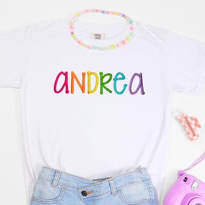 Personalized Back to School Shirt, Embroidered Girls personalized shirt, girls name shirt, Personalized Kids Shirt, Custom kids name tee,