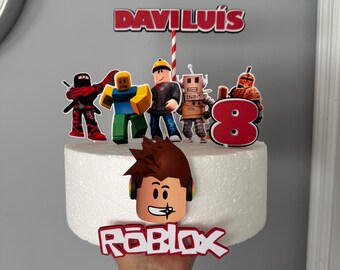 Topper na tort Roblox – przyjęcie urodzinowe Roblox