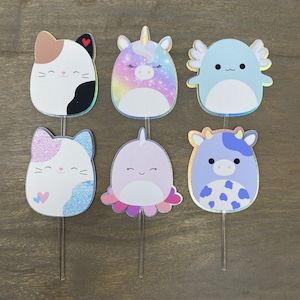 Squishmallow Cupcake Toppers - Squishmallow Cupcakes - Squishmallows Party Decorations - Squishmallows Birthday