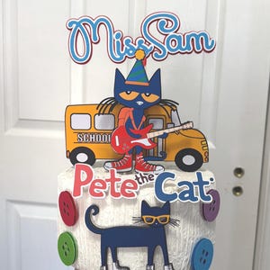 Pete the Cat Cake Topper - Pete the Cat Birthday - Pete the Cat Party