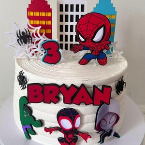 Spidey and Friends-taarttopper - Spider and Friends-verjaardag afbeelding 1