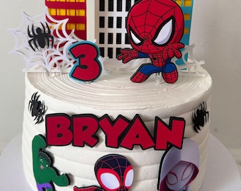 Spidey and Friends Cake Topper - Spinne und Friends Geburtstag
