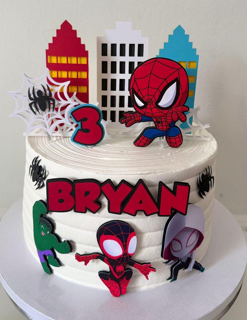 Spidey and Friends-taarttopper - Spider and Friends-verjaardag afbeelding 1