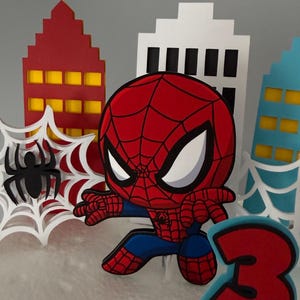 Spidey and Friends-taarttopper - Spider and Friends-verjaardag afbeelding 3