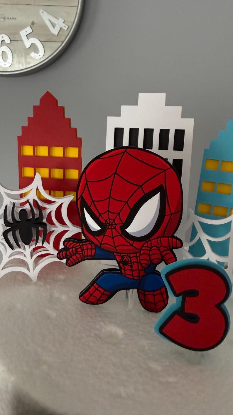 Spidey and Friends-taarttopper - Spider and Friends-verjaardag afbeelding 3