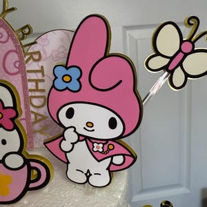 Kitty Cake Topper - Kitty Birthday Girl - Pink Kitty Birthday Party image 2