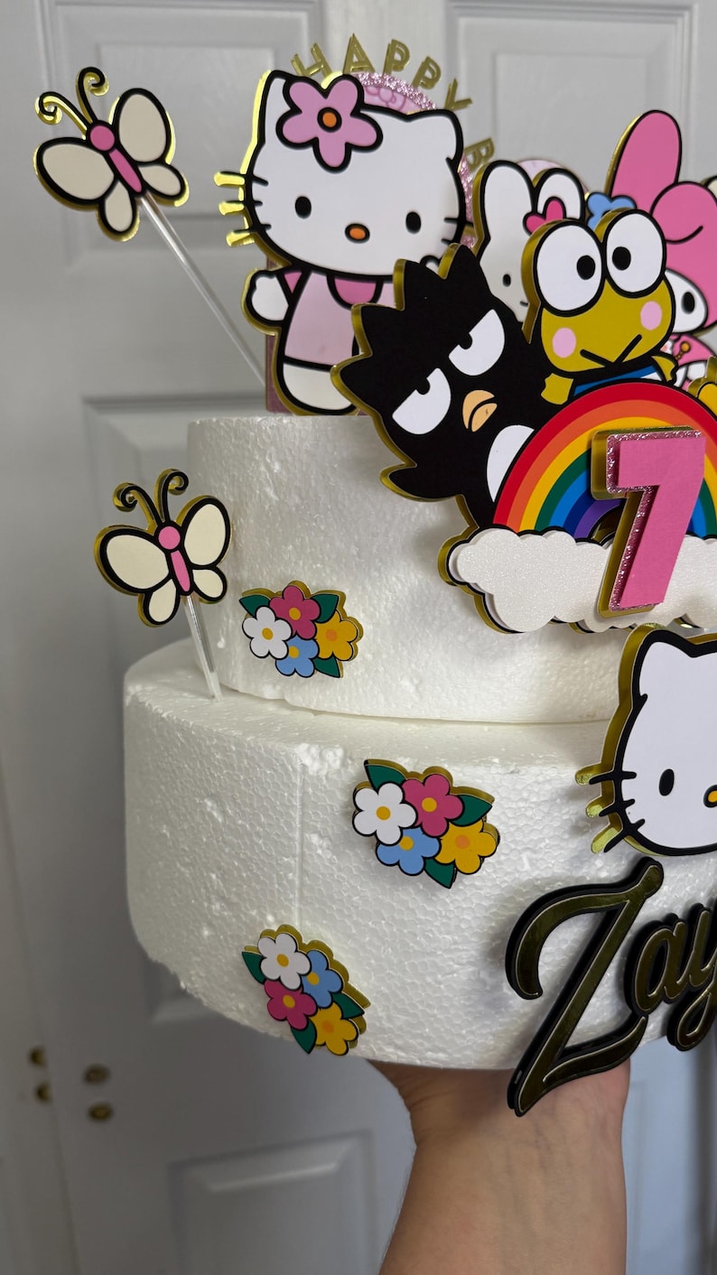 Kitty Cake Topper - Kitty Birthday Girl - Pink Kitty Birthday Party image 7