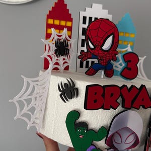 Spidey and Friends-taarttopper - Spider and Friends-verjaardag afbeelding 4