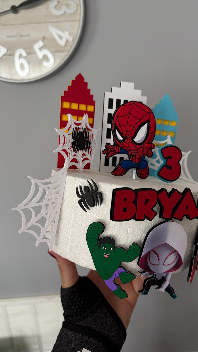 Spidey and Friends-taarttopper - Spider and Friends-verjaardag afbeelding 4