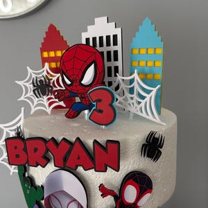 Spidey and Friends-taarttopper - Spider and Friends-verjaardag afbeelding 5