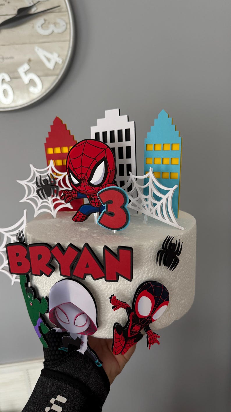Spidey and Friends-taarttopper - Spider and Friends-verjaardag afbeelding 5