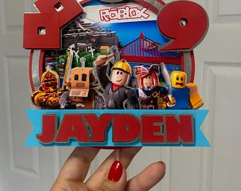 Roblox Cake Topper - Roblox Party Decor - Roblox Birthday Boy
