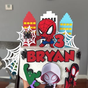 Spidey and Friends-taarttopper - Spider and Friends-verjaardag afbeelding 2