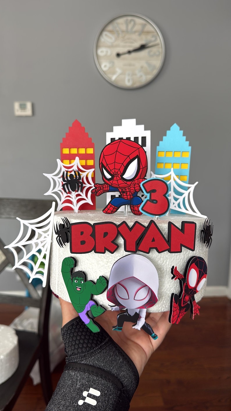 Spidey and Friends-taarttopper - Spider and Friends-verjaardag afbeelding 2