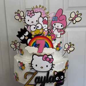 Kitty Cake Topper - Kitty Birthday Girl - Pink Kitty Birthday Party