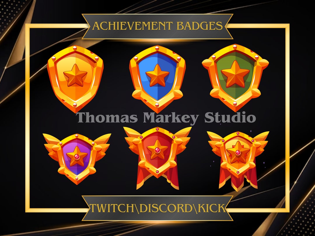Achievement Badges, Cheer Bits Sub Badges, and Badges for Twitch ...