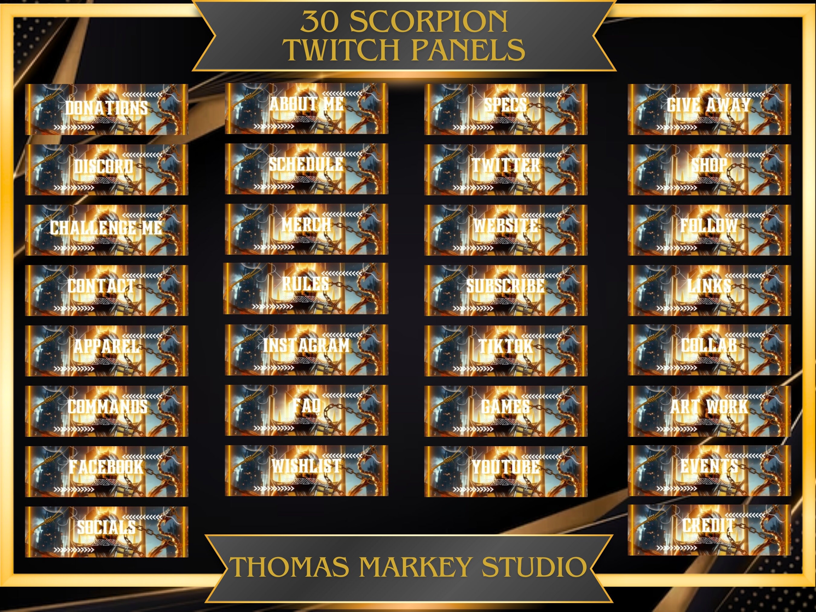 Download Digital Scor-pion Stream Panels for Your Lofi Twitch Stream ...