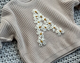 The Big Flower Sweater - Hand Embroidered Baby Girls’ Sweater