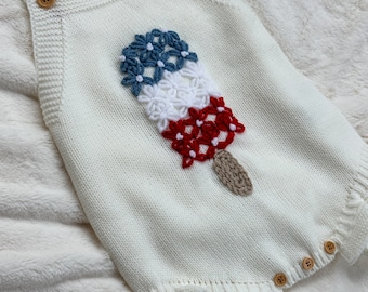 The Knit Romper - Hand Embroidered Custom Baby Knit Romper