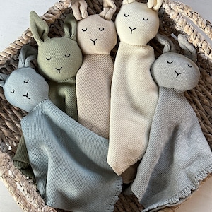 The Bunny Lovey - Hand Embroidered Lovey