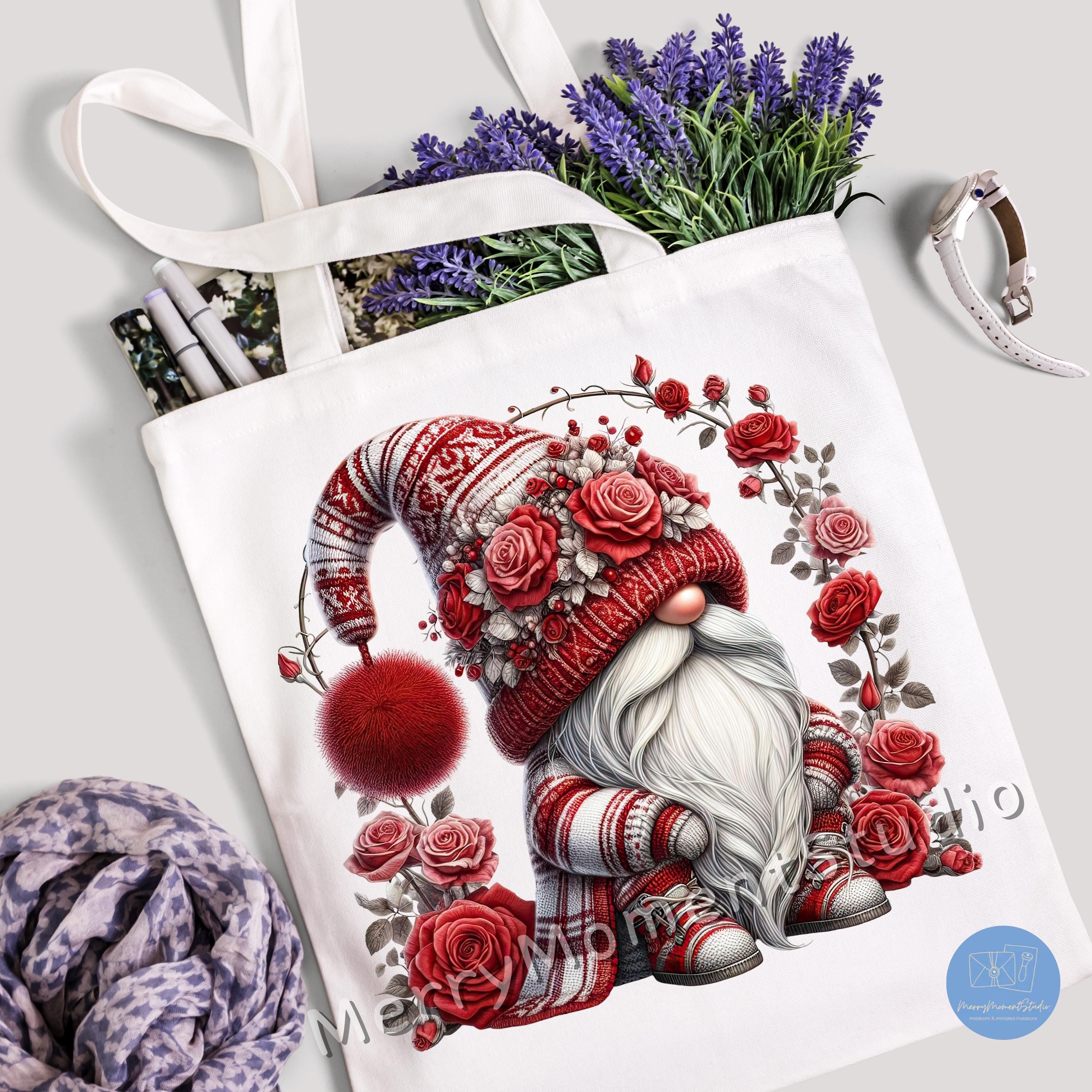 Watercolor Rose Gnome Clipart: Floral PNG Images, Romantic Love Theme ...