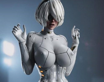 Nier 2B-figuur / beeldje / standbeeld / 3D-printer stl-bestanden / Google Drive / Instant Download / Digitale download