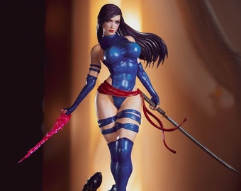 Psylocke Figure / Figurine / Statue / 3d Printer stl files / Google Drive / Instant Download / Digital Download