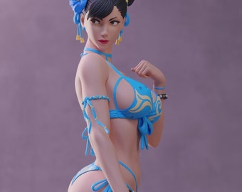 Chun Li Bikini / Figurine / Statue / Fichiers stl imprimante 3D / Google Drive / Téléchargement instantané / Téléchargement numérique