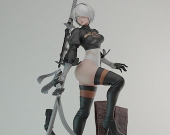 Nier 2b Figure / Figurine / Statue / 3d Printer stl files / Google Drive / Instant Download / Digital Download