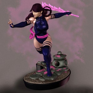 Psylocke Figure / Figurine / Statue / 3d Printer stl files / Google Drive / Instant Download / Digital Download