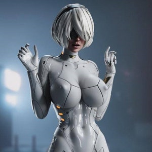 Nier 2B Figure / Figurine / Statue / 3d Printer stl files / Google Drive / Instant Download / Digital Download
