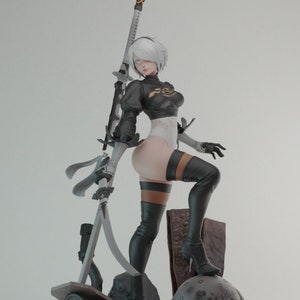 Nier 2b Figure / Figurine / Statue / 3d Printer stl files / Google Drive / Instant Download / Digital Download