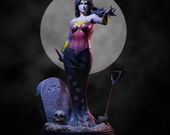 Halloween Woman Figure / Figurine / Statue / 3d Printer stl files / Google Drive / Instant Download / Digital Download