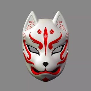 Kitsune Fox Mask Figure / Figurine / Statue / 3d Printer stl files / Google Drive / Instant Download / Digital Download